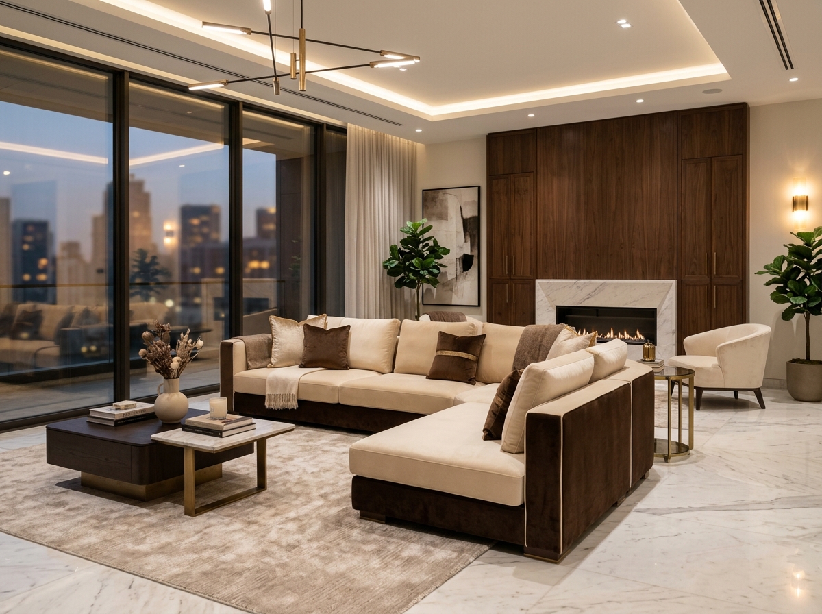 Masterfully restored bespoke luxury sofa suite in Ghaziabad by Vinay Sofa & Chair Repairing