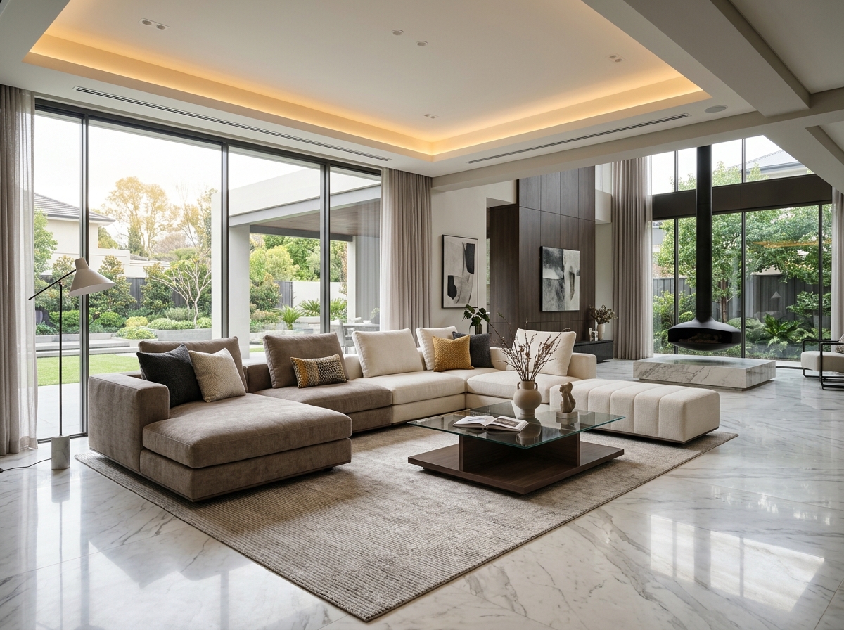 Modern luxury L-shaped sectional sofa suite repairing and restoration